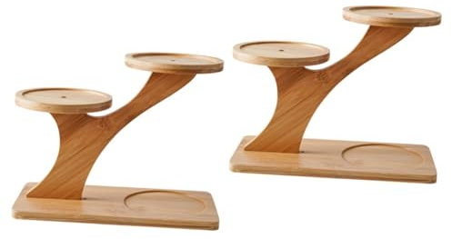 BESPORTBLE 2 Stück Mehrstufiger Pflanzenständer Aus Holz Modernes Regal Stabiler Sukkulenten-topfhalter Pflanzenständer Für Den Innenbereich Für Das Wohnzimmer