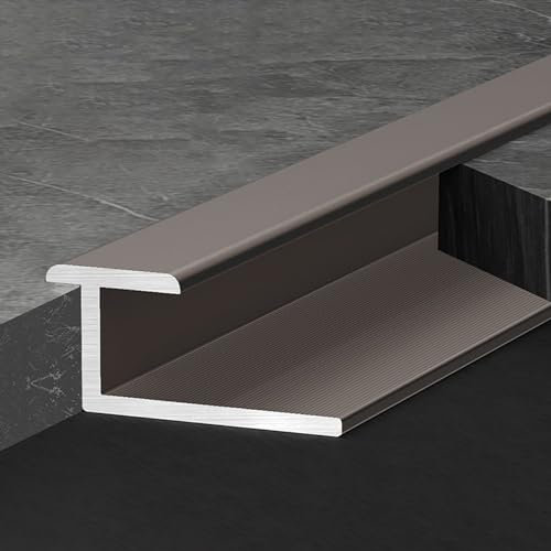 Übergangsschienen Aluminiumlegierung Lang 135CM*2 Stück Bodenübergangsleiste T-Profil Einfach Zu Säubern, Anti-Rost Verschleißfest Laminat Übergangsleiste(Rose gold,H:14MM)