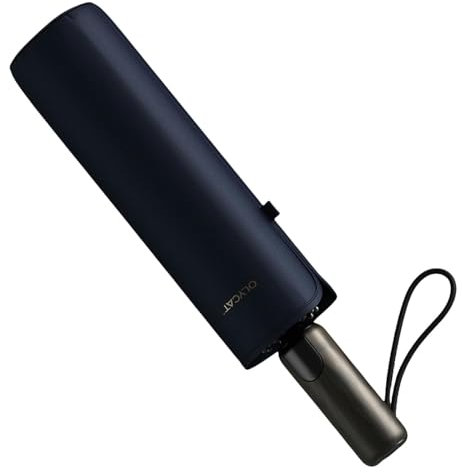 BWCKMTSC Ombrello Pieghevole Ombrellone da Uomo Completamente Automatico con Dieci Costole per Resistenza al Vento E alla Pioggia-Blu