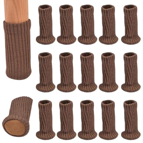 AUEFUDQ Chaussette Chaise pour Pieds de Chaise, 16pcs Chaussettes de Chaise Mobilier en Feutre, Patins Antidérapants pour Convient aux Pieds de Chaise, Évitez Les Rayures et Le Bruit
