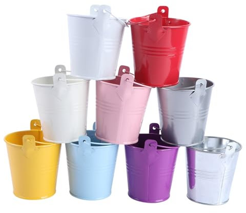 KONTONTY 9stücke Kreative Eisenblumentöpfe Bunte Eimer Für Hausdekoration Balkon Und Gartenpflanzen Für Räume Und Veranstaltungen