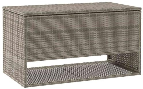 vidaXL Kuddlåda för utomhusbruk grå 100x55x55,5 cm konstrotting