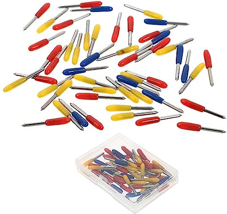 NUOBESTY 50 Pezzi Di Ricambio Per Taglierine in Vinile Per Macchine Da Taglio Utensili Da Taglio 30° 45° 60° Materiale in Acciaio Tungsteno