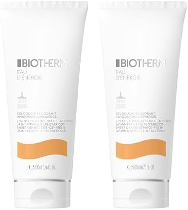 Biotherm Eau d'Energie Shower Gel, erfrischendes Duschgel mit Life Plankton und ätherischen Ölen aus Orange und Zitrone, pflegende Duschseife für Damen, für ein frisches Körpergefühl, 200 ml