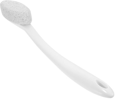 NIYANGLE Fußreiniger für Sanftes Peeling mit Langem Griff Bimsstein für Dusche zur Hornhautentfernung an Füßen Tragbare Fußfeile aus Abs Stein im Pediküre Salon oder Zuhause