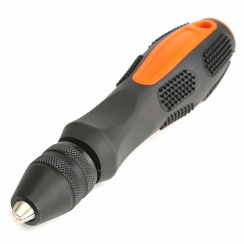 Taladro giratorio manual de 0,5 a 8 mm con portabrocas sin llave, herramienta de perforación manual antideslizante para madera, plástico, manualidades, perforación de metal