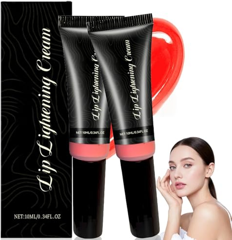 2PCS Brightening Lip Balm Stick for Women & Men,Lip Plumping Lip Gloss,Nat/ural Ingredients Lip Lightening Cream & Salve,Lip Balm Pack for Dry Cracked Lips,Deep Moisturizing Lip Balm Set for Dark Lips