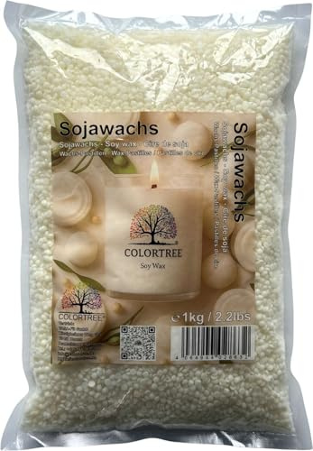colortree sojavax ljusvax pastiller vax natur rent för doftljus gör-det-själv 1 kg vegansk