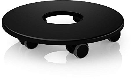 Lechuza Rolluntersatz Classico/Quadro 43, schwarz, All-in-One-Set, Ø:26 cm x H:5,8 cm