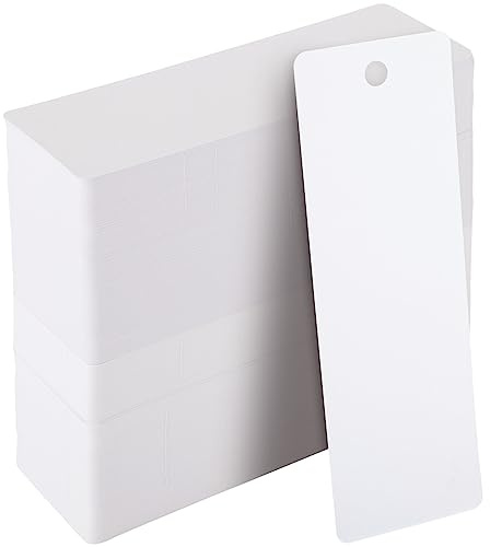 Tomma bokmärken med hål för band eller tofs (6 x 2 tum, 300 pack)