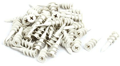 Aexit Ancrage pour mur creux avec cloisons sèches auto-percant en nylon à vis M4,2 x 32 mm, 50 jeux FQ208352O429140M
