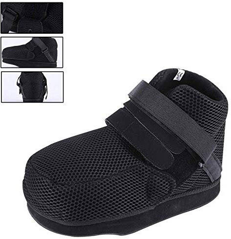 GHzzY Zapato Post operatorio para Fractura del Dedo del pie o fracturado del pie: Bota de fundición con protección médica/quirúrgica para Zapatos para Caminar con Correas Ajustables,L