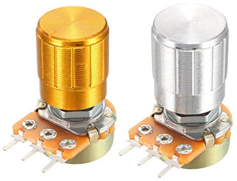3 Stück 10 K Ohm, variable Widerstände, drehbar, Karbon, Folie, Potentiometer mit Knopf