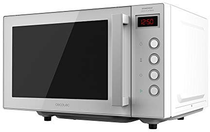 Cecotec Microondas sin plato GrandHeat 2000 Flatbed White. Capacidad 20 litros, Potencia 700 W, Temporizador hasta 60 min, Revestimiento interior cerámico, Fácil limpieza