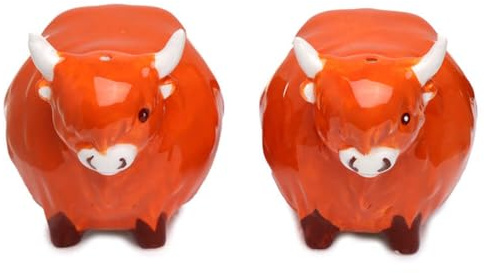 Puckator Highland Coo Cow Ceramic Salt & Pepper Set