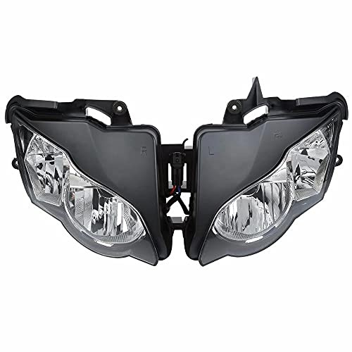 Motorcycle Headlight Headlamp Assembly Compatible for Honda CBR1000RR 2008-2011 2009 2010 CBR 1000 RR Motorbike Plastic Headlight Front Head Lamp Clear