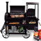 Syntrox Germany Holzkohlegrill Lokomotive Grillwagen Barbecue BBQ Grill Räucherofen Eisenbahn Smoker S-2 Lok de Luxe