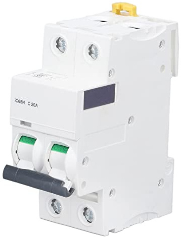 Leitungsschutzschalter AC 400V 20A C20 2P Hutschien Überlastschutz Luftschalter Sicherungsautomat für Wohnbeleuchtung Verteilerleitungen Solar PV Anlage