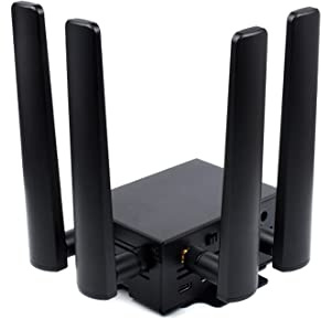 Coolwell SIM8262E-M2 for Raspberry Pi or Ardui with Protection Case, Quad Antennas 5G NSA/SA Networking, Multi-Band, 5G/4G/3G Compatible, Support Windows/Linux/Android