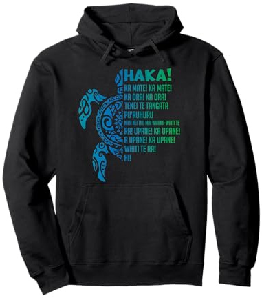 Neuseeland Haka Ka Mate Lied Schildkröte Rugby Maori Pullover Hoodie