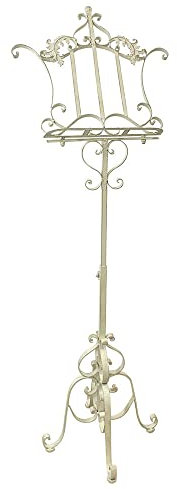 zeitzone Notenständer Gästebuch-Ständer Staffelei Eisen 170cm Verstellbar Antik-Stil Weiß