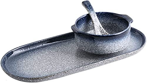 Ciotola for cereali, scodella for zuppa, scodella for il tè, set di scodelle for la colazione con manico, piatto in ceramica individuale Ciotole for zuppa di cipolle francesi for zuppa di cereali Fari