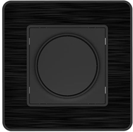 Zenitech Variateur Rotatif Complet Compatible LED 16A - métal Noir brossé - Kouro