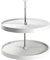 EMUCA - Juego de bandejas Circulares Shelvo para Mueble de Cocina, 800, Plástico Blanco, Aluminio