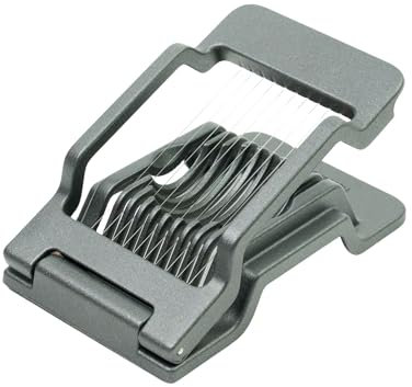 Thiru Premium Eierschneider - Eierteiler für runde oder ovale Scheiben ohne Zerbrechen - 10 Edelstahl Schneiddrähte - Geeignet für Eiergröße S-L - inkl. E-Book mit 25 Rezepten - Made in Germany