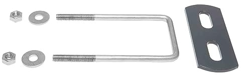Zaundirekt U-Bügel Montage Set 60 x 40 mm Pfosten Anthrazit 25 Stück | Edelstahl I Inklusive Gegenplatte I Für Doppelstabmattenzaun
