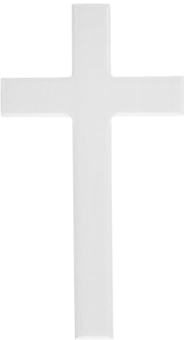 Amosfun Wooden Wall Cross Decoration 8.27 Inch Easter Day Hanging Cross Ornament Religious Wall Decor for Church and Home Living Room Bedroom Decoration