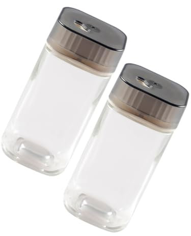 Zerodeko 2St Gewürzglas edelstahlbehälter küchenhelfee küchenaccessoires gewürzflaschen küche accessoires Küchenwaren Gewürzstreuer Gewürzbehälter Haushalt Spender Würze Rostfreier Stahl