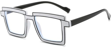 MUTYNE Vintage Luxus Punk Quadratische Brillengestelle Frauen für Männer Mode Trend Brillengestelle
