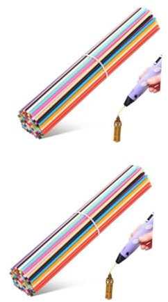 PartyKindom 3D Stift Filament Nachfüllset 220 Stück in 22 Farben 2.5Mm Pcl Filament Für 3D Druckstifte 15 Cm Länge Für Kreative Projekte Und Kunstwerke Niedrigtemperatur Geeignet