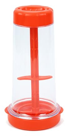 ZYHUI Flour Sifter Plastic Icing Sugar Shaker with Lid Transparent Small Sieve for Baking Powder Mixing Cup (Red)