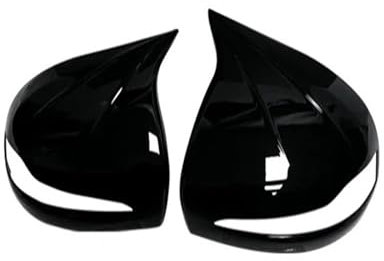 SeitenspiegelAbdeckungen Für Benz Für GLC Für AMG Für W205 Für X253 Für Für W222 Für W213 Für W238 2014-2019 Rückspiegel Abdeckung Helle Schwarz Ersatz LHD Auto Spiegelkappen(Gloss Black)
