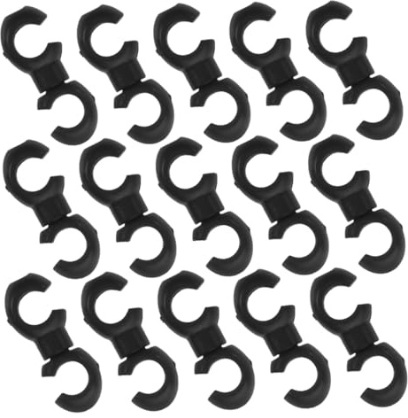 Kisangel 50 Pezzi Clip Passacavi Bici S Style Nero Fermacavi per Freni Mountain e Road Bike Clip Isolanti Resistenti e Facili da Installare per Organizzazione Cavi Sicura e Compatta