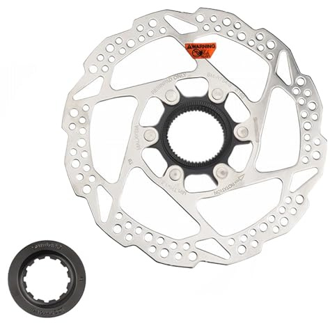 Velxnigt Rotor de freno con bloqueo central para bicicleta, compatible con disco de freno Shimano SM-RT54,160mm adecuado para bicicletas de carretera,bicicletas de montaña,BMX y MTB
