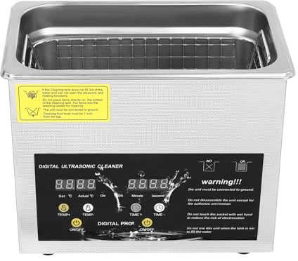 Ultrasonic Cleaner - Capacity 3L - Ultrasonic Jewellery Cleaning Machine - Glasses Cleaner with Heater and Timer - Sonic Cleaning Device for Jewellery, Glasses