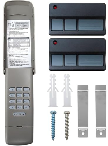 Fangxuee Teclado Universal para Abre-Puertas de Garaje, Entrada Sin Llave, Compatible con Control Remoto para Abre-Puertas de Garaje, Botón de Aprendizaje, Interruptor DIP