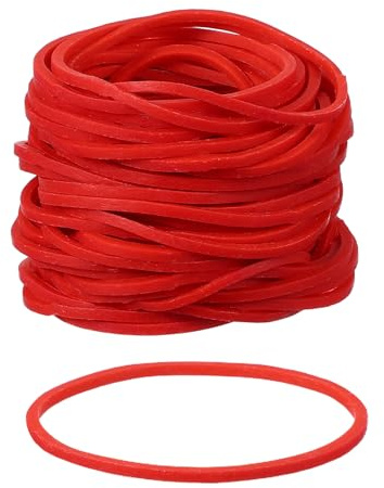 PATIKIL Rubber Bands, 2.4 x 3/50 250 Pcs Red Heavy Duty Elastics Rubber Bands Assorted Size Office Organization Supplies for Home File Folder Board Games and Storage
