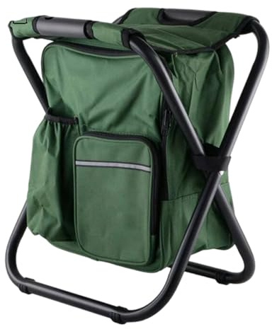 Rucksack Stuhl,Faltbar Campingstuhl Hocker mit kühltasche,Tragbarer 3-in-1 Camping Hocker, Isolierte Kühltasche,Leichter Sitzrucksack für Angeln,Camping,Wandern,Jagd,Trekking,Picknick,BBQ Grillen