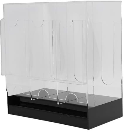 Luocute 1 St Acrylic Booster Pack Dispenser, 3 Slot Card Dispenser Förvaring och Organizer för Trading Card, Booster Packs, Sport och Mer, med Svart Bas för Trading Sports