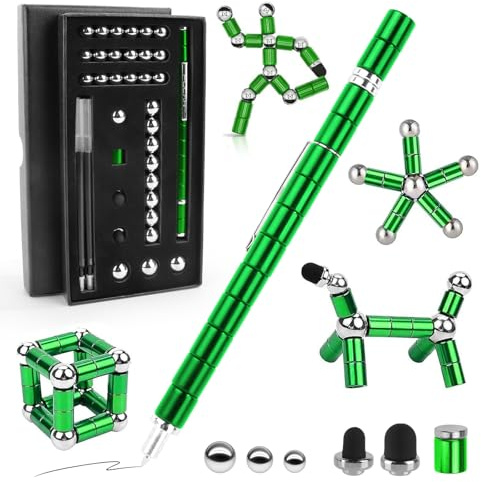 Generisch Magnetic Pen,Magnetic Fidget Pen,Magnetischer Kugelschreiber,Lustig Multifunktions Magnetstift Geschenk für Freunde Coole Gadgets für Männer,Frauen