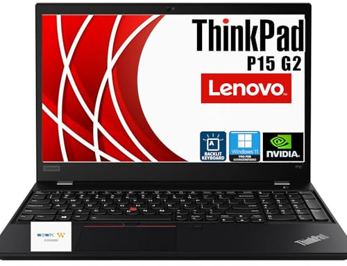 Lenovo ThinkPad P15 G2 Professional Mobile Workstation Laptop | Intel Core i7-11800H | NVIDIA T1200 Dedicated Graphics | 64GB RAM | 1TB PCIe SSD | 15.6” FHD IPS | Windows 11 Pro | WOWPC USB