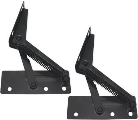 DECORNIJIA Sofa Triangular Spring Hinge Steel 2pcs Set Black Split Storage Box Hinge for Home Furniture Replacement