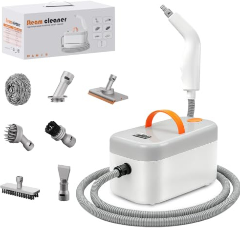 Vaporeta limpieza hogar | Limpiador de vapor portátil 1200W | Tank: 850ml | calentamiento instantáneo de 15s | Steam Cleaner con accesorios de 7Pcs |Para Sofás, Alfombras, Juntas, Limpieza sin Químicos