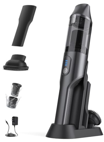 BSOON Handheld Vacuum Cleaner, 12000 Pa Wet & Dry hand held vacuum cordless, Lightweight Rechargable Handheld Vacuums with 35 Mins Runtime, Powerful Suction for Car, Pet, Home, Office