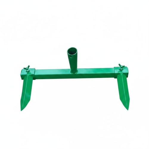 MotiveTech Regulable de Surcos Manual Abre Surcos Cultivador Escarificador Herramienta para Hileras de Metal Separación Adaptable y Surcado Uniforme para Huertos Parcelas, Verde, 2 Dientes