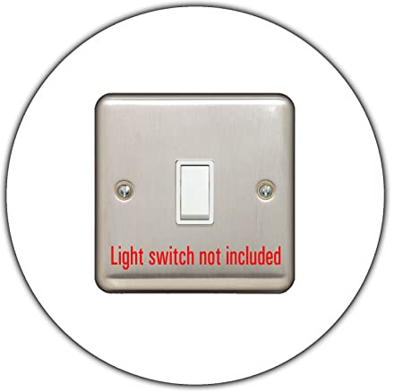 Single Light Switch Surround | Round, 3mm Thick | Back Panel or Finger Plate | in 16 Colours Available | Acrylic, Colour:White